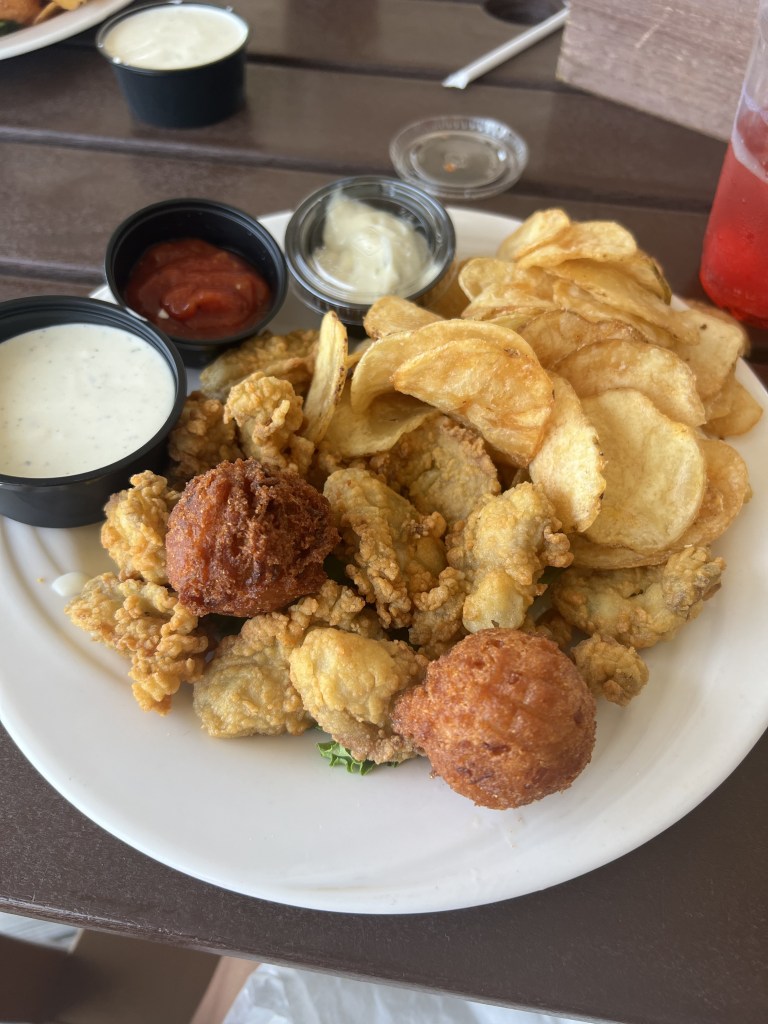 Fried Oyster Lunch Coinjock Marina